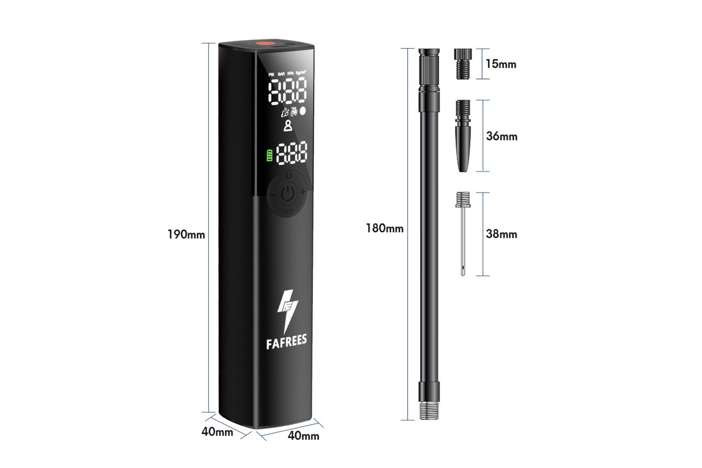 Pompa d'aria elettrica portatile